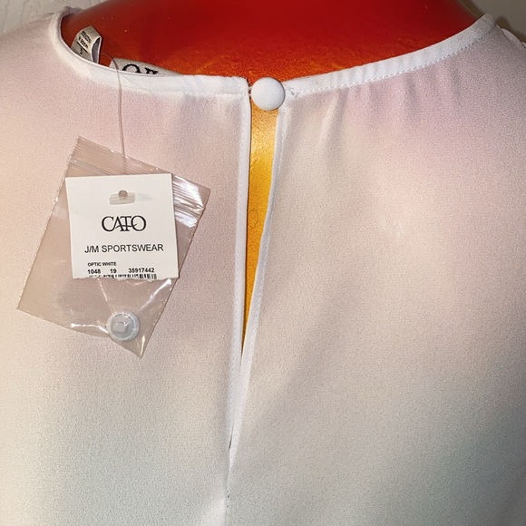 Cato White Embroidered Blouse NWT - Picture 9 of 12